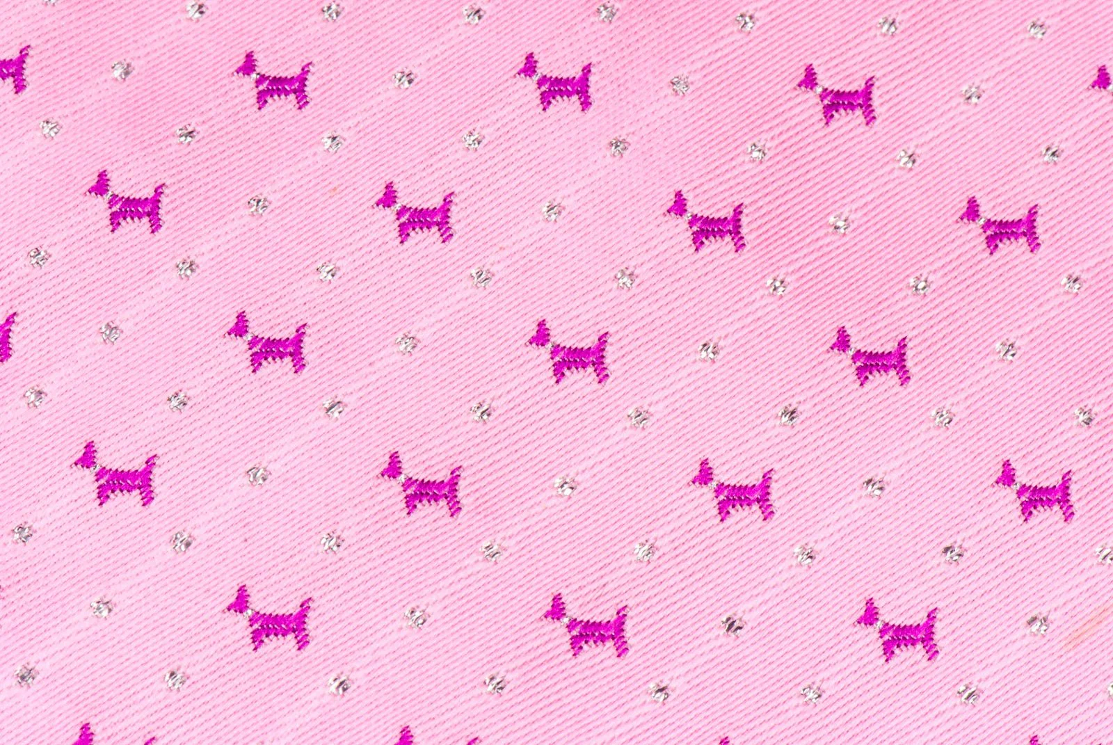 Christian Stephanus Silk Neck Tie Scotty Dogs On Pink 3 1/4 Inch - Image 5