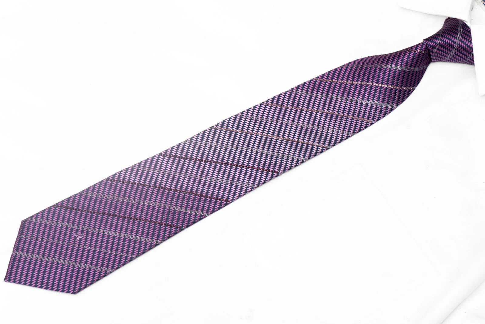Purple Geometric On Navy With Striped Rhinestones And Sparkles - Image 2